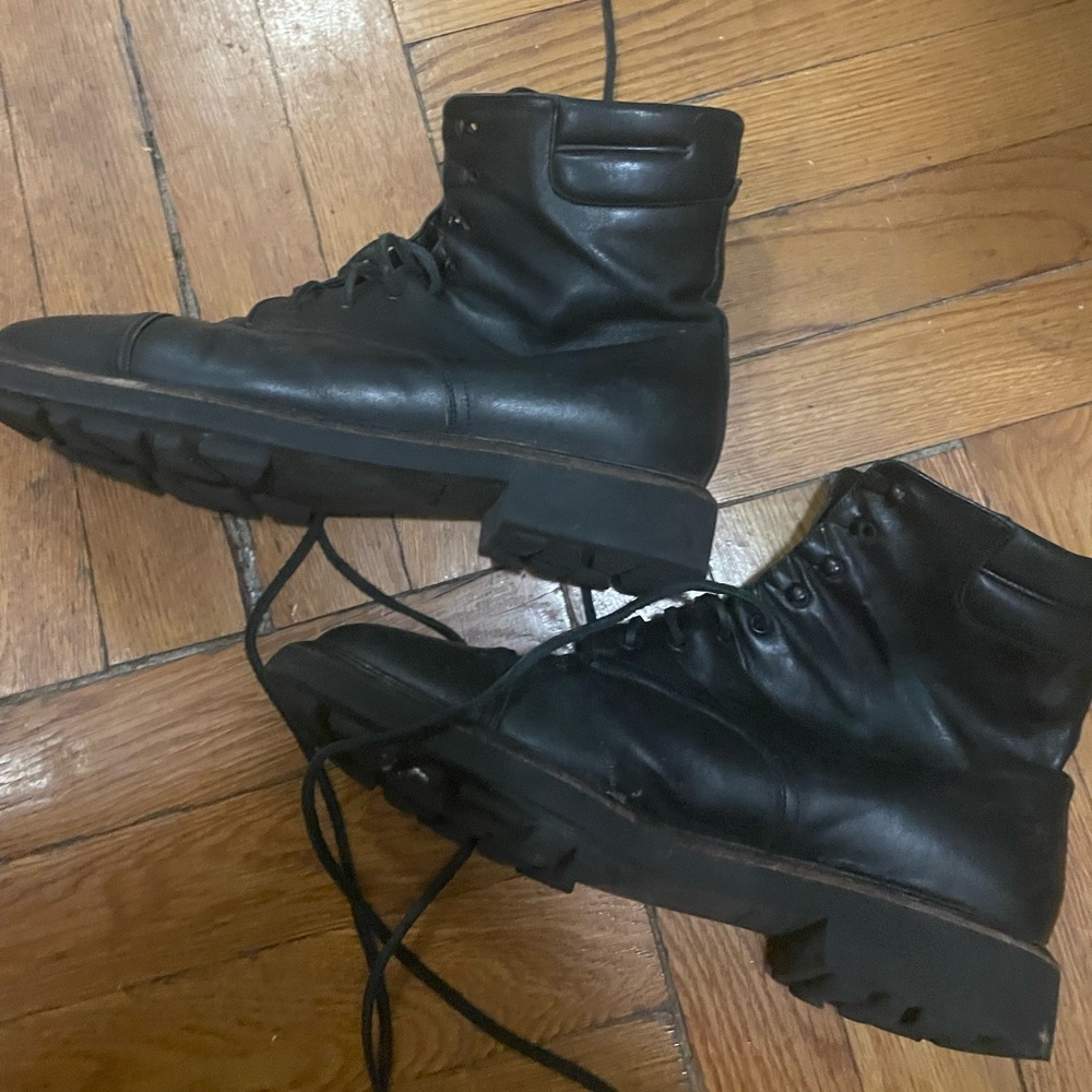 Robert Clergerie Leather Combat Boots